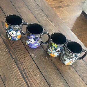 Disney Halloween Mickey Mouse and friends set of 4 mugs